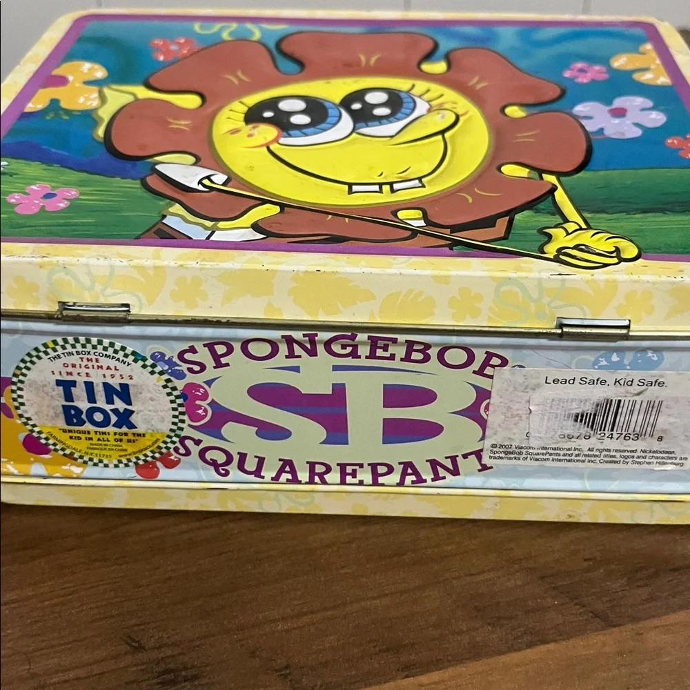 SpongeBob SquarePants Metal Lunchbox Tin 2007